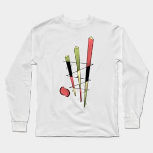 Three Geometric Bamboo Long Sleeve T-Shirt